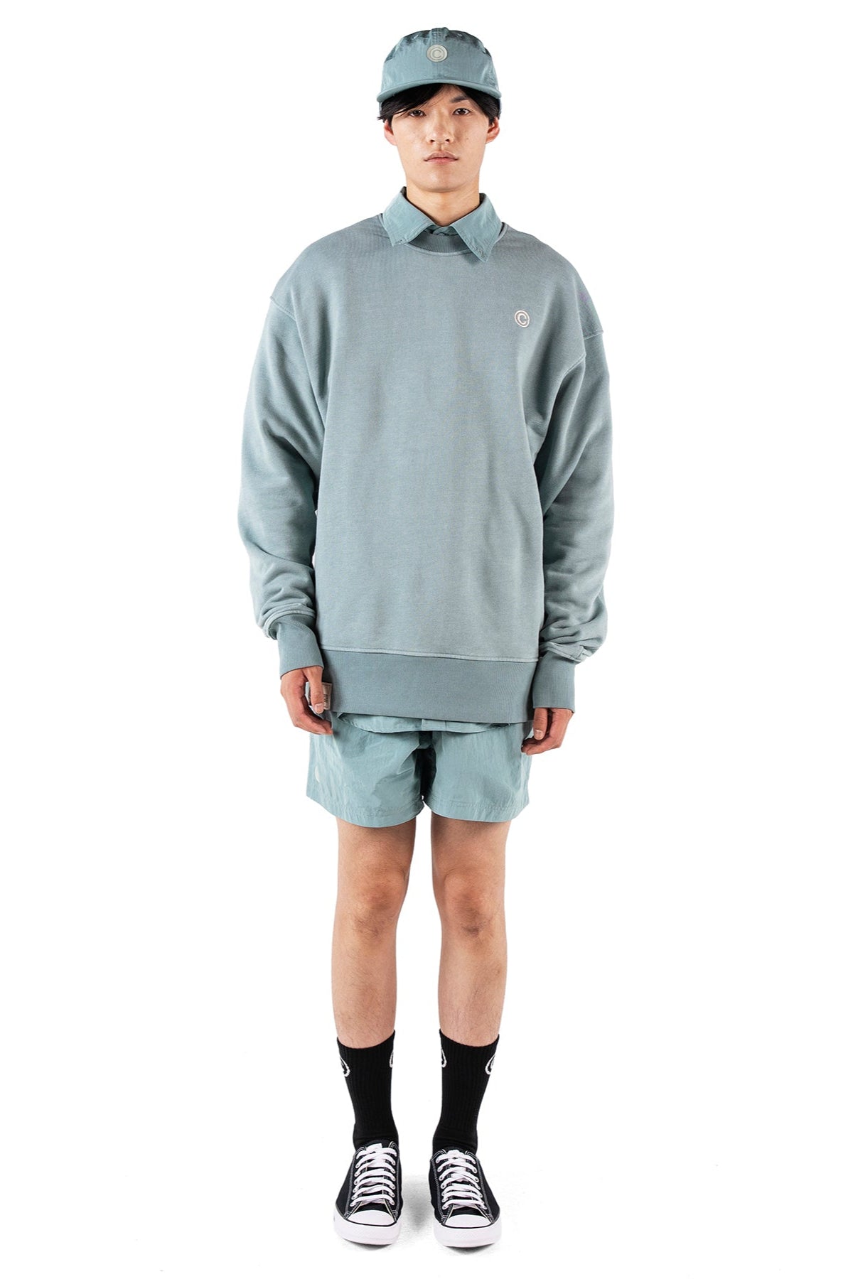 Photo of DSC Embroidered Club Crew | sea glass blue